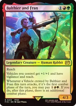 Balthier and Fran FOIL - 0213 - Rare - Final Fantasy FIN MTG - Image 1