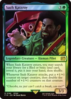 Sazh Katzroy FOIL - 0199 - Rare - Final Fantasy FIN MTG - Image 1