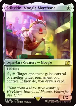 Stiltzkin, Moogle Merchant FOIL - 0034 - Rare - Final Fantasy FIN MTG - Image 1