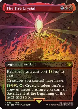 The Fire Crystal FOIL BORDERLESS - 0337 - Rare - Final Fantasy FIN MTG - Image 1
