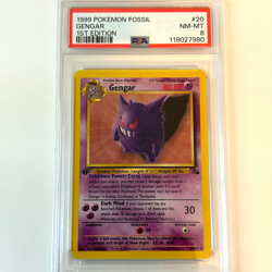 1999 Pokemon "Gengar" 1st Edition Fossil #20 NM-MT PSA 8 - Image 1