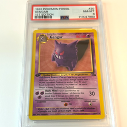 1999 Pokemon "Gengar" 1st Edition Fossil #20 NM-MT PSA 8 - Image 2
