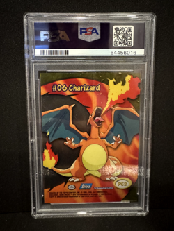 2000 Topps Pokemon Charizard TV Animation Clear Cards PSA 10 - Image 2