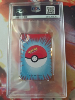 1999 Pokemon Abra 3 of Diamonds Bicycle Mini Poker Playing Card PSA 9 Mint - Image 2