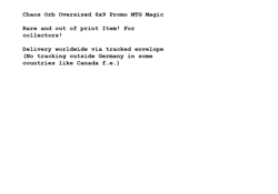 Chaos Orb Oversized 6x9 Promo MTG Magic [MINT] - Image 3