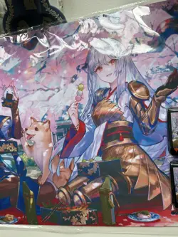 MTG Wandering Emperor cherry blossoms viewing Playmat & 100 Sleeves Two-man Ver. - Image 3