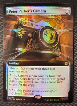 MTG Peter Parker's Camera Extended Art Foil R 280 Marvel's Spider-Man SPM NM - Image 1