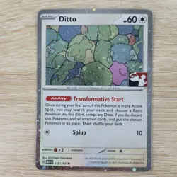 NM Ditto Pokemon Prize Pack Series 6 Promo Pokemon Card Play Stamp Mew 151 132 - Image 1