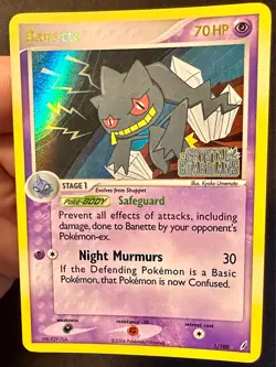 Banette 1/100 EX Crystal Guardians Pokemon Card Reverse Holo Rare Stamped - Lp - Image 3