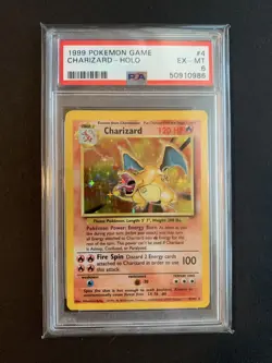 Pokemon Charizard Base Set Unlimited Holo 4/102 PSA 6 (50910986) - Image 1