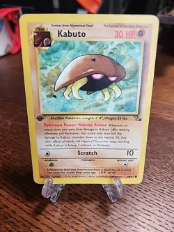 Kabuto 1st Edition 50/62 Fossil WOTC Vintage Pokemon TCG HP - Image 1