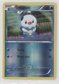 Oshawott Reverse Foil Pokemon Black & White Base Set #27 - Image 1