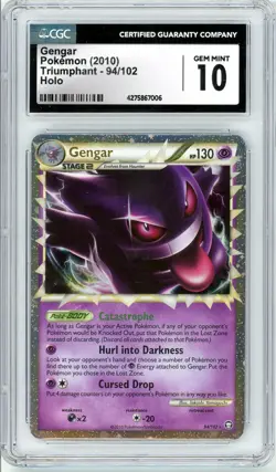 Pokemon Gengar Prime #94 Triumphant CGC 10 Gem Mint - Image 1