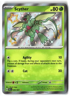 Scyther ⭐ 095/091 Holo Shiny Rare Paldean Fates 2024 Pokemon NM - Image 1