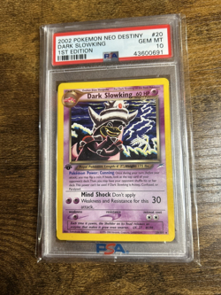 Pokemon Neo Destiny 2002 1st Edition Dark Slowking 20/105 Rare Mint PSA 10 - Image 1