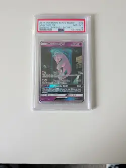 2017 Pokemon Sun & Moon Mewtwo GX #70 Shinning Legends - Secret PSA 8 - Image 1