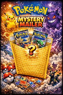 Pokemon Mystery Mailer | 1 Factory Sealed Pack and 1st Edition Sleeved Card - Image 1