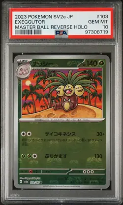 PSA 10 Gem Mint Exeggutor 103/165 Master Ball Reverse Holo Japanese Pokemon Card - Image 1