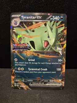 Tyranitar ex 064/131 Pokemon Stamped Prismatic Evolutions Double Rare Promo Card - Image 1
