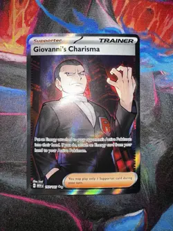 Pokemon Giovanni’s Charisma 197/165 Full Art SR Scarlet & Violet 151 NM - Image 1