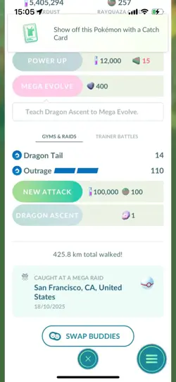 Pokemon Go Shiny Legendary Rayquaza ( High CP ) - Image 2