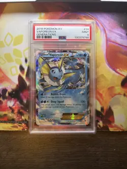 Vaporeon EX 24/83 PSA 9 MINT Pokemon XY Generations - Image 1