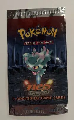 Pokemon TCG WoTC - Neo Revelation *EMPTY BOOSTER PACK* Misdreavous Wrapper 2001 - Image 1