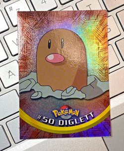 Topps Pokemon Diglett #50 Holo / near mint condition card / blue logo - Image 1