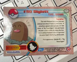 Topps Pokemon Diglett #50 Holo / near mint condition card / blue logo - Image 2