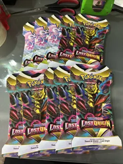 Lot Of 10 Pokemon TCG Lost Origin Sleeved Booster Packs New & Sealed - Image 1