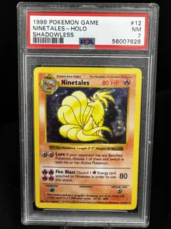 Pokemon Ninetales 12/102 Base Set - SHADOWLESS Holo - PSA 7 Near Mint - Image 1