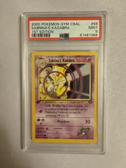 2000 Pokemon - 1st Edition Sabrina’s Kadabra Gym Challenge 58/132 - PSA 9 Mint! - Image 1