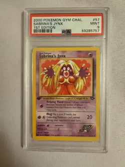 2000 Pokemon - 1st Edition Sabrina’s Jynx - Gym Challenge 57/132 - PSA 9 Mint! - Image 1