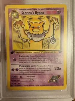 2000 Pokemon - 1st Edition Sabrina’s Hypno - Gym Challenge 56/132 - PSA 9 Mint! - Image 4