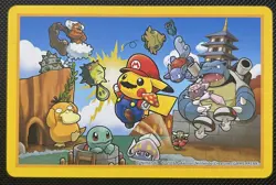 Mario Pikachu Pokemon Center Exclusive Poker Playing Card 2016 - Image 1