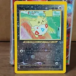 Pokemon TCG Togepi 4/18 Southern Islands Reverse Holo Swirl Card LP - Image 1