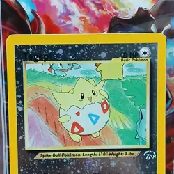 Pokemon TCG Togepi 4/18 Southern Islands Reverse Holo Swirl Card LP - Image 2