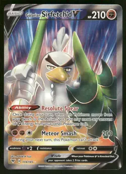 Pokemon Cards Galarian Sirfetch'd V 174/185 Vivid Voltage Rare Ultra NM - Image 1