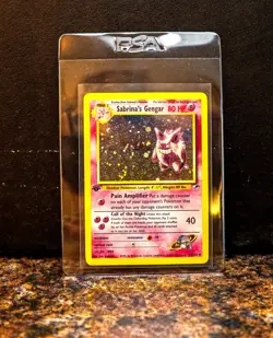 Sabrina's Gengar First Edition Holographic 014/132 Gym Heroes Rare Pokemon Card - Image 1