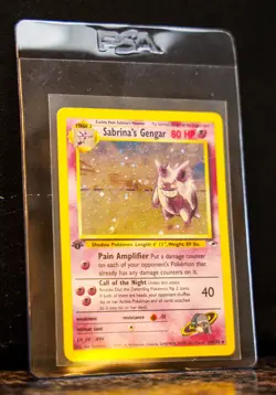 Sabrina's Gengar First Edition Holographic 014/132 Gym Heroes Rare Pokemon Card - Image 2