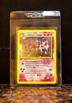 Sabrina's Gengar First Edition Holographic 014/132 Gym Heroes Rare Pokemon Card - Image 3