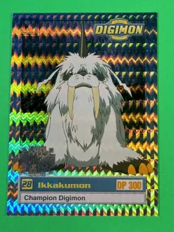 1999 Upper Deck Digimon #28 Ikkakumon DP300 #27 Champion Digimon Card - Image 1
