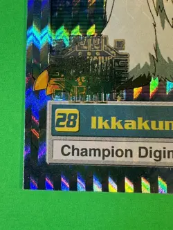 1999 Upper Deck Digimon #28 Ikkakumon DP300 #27 Champion Digimon Card - Image 3