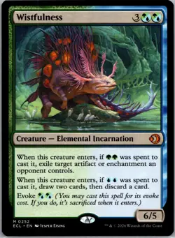 MTG Wistfulness 252 Lorwyn Eclipsed ECL Mythic NM Regular Simic Evoke Elemental - Image 1