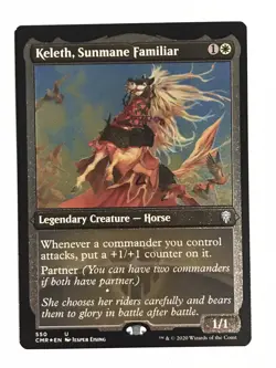 Keleth, Sunmane Familiar NM Etched Foil Commander Legends MTG - Image 1