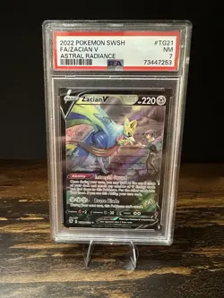 PSA 7 Zacian V TG21 - Astral Radiance Trainer Gallery Full Art Pokemon - Image 1