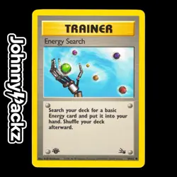 Pokemon TCG - Energy Search 59/62 1st Edition - Vintage Card - Fossil (NM) - Image 1