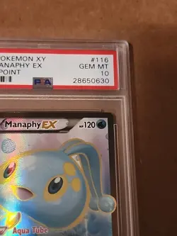2016 POKEMON XY BREAKPOINT #116 FULL ART/MANAPHY EX PSA 10 - Image 3