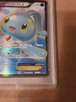 2016 POKEMON XY BREAKPOINT #116 FULL ART/MANAPHY EX PSA 10 - Image 4