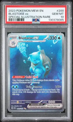 2023 POKEMON MEW EN-151 SPECIAL ILLUSTRATION RARE #200 BLASTOISE EX PSA 10 - Image 1